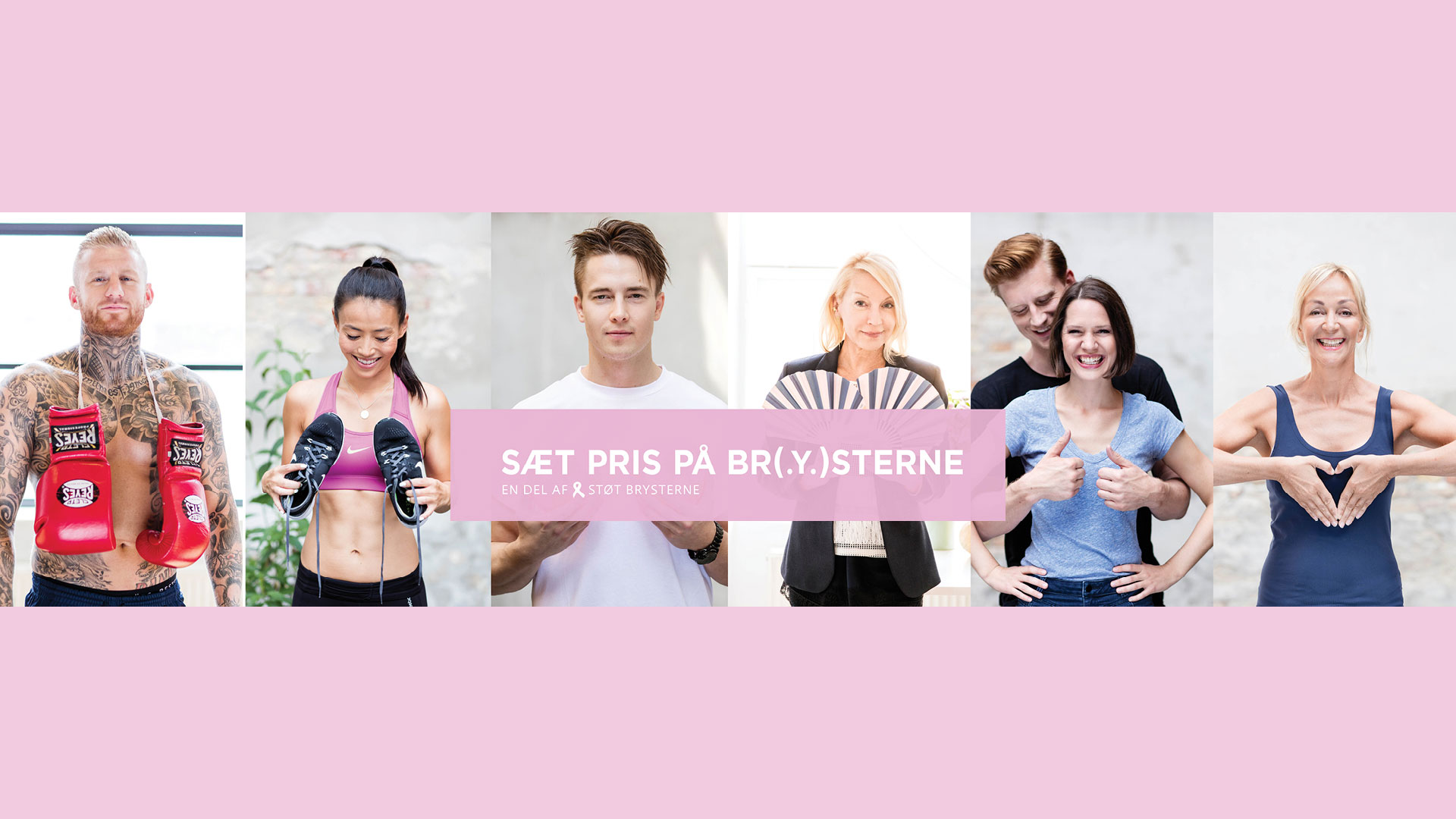 Collage for kampagnen sæt pris på brysterne